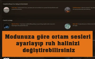Ortam seslerini ayarlayıp kişiselleştirebileceğiniz myNoise sitesi