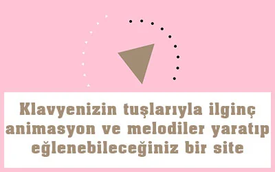 Klavye tuşlarıyla animasyon ve melodiler oluşturabileceğiniz Patatap sitesi