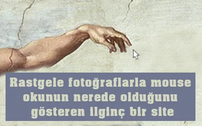Mouse imlecinin konumunu fotoğraflarla gösteren ilginç internet sitesi